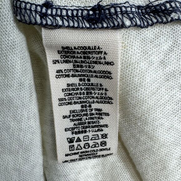 We The Free Free People Rio Henley Top Women's Extra Small White Embroidered - Picture 7 of 8